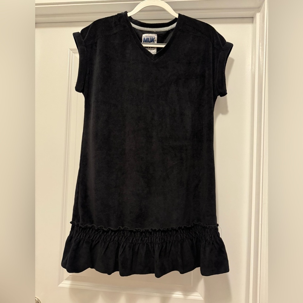 Muk Luks Black Ruffle Mini Dress